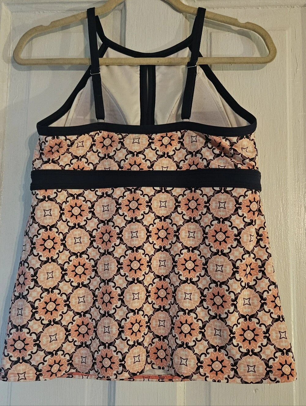 Lands' End High Neck Tankini Swim Top Size 10